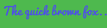 Image with Font Color 4E4EE9 and Background Color 4EB94E